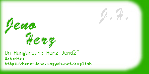 jeno herz business card
